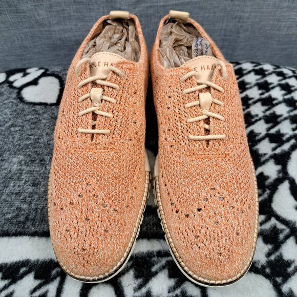 Mens 7 M Cole Haan ØriginalGrand Remastered Stitchlite Wingtip Oxford Shoes Tan - Picture 3 of 11